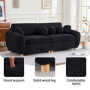 Modern Sofa for Living Room, 84' Green Chenille Sofa Couch, Sectional Love Seat Couch, Upholstered Sofa for Apatment Bedroom Home Office