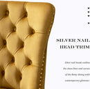Velvet Tufted Dining Chair Set Of 2 With Nailhead Trim