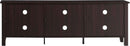 70 Inch TV Stand Espresso Finish With Adjustable Shelves