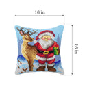 Cushion cross stitch kit Santa Claus and Reindeer 99095