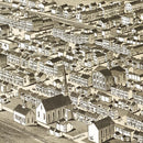 Vintage Map of Mahanoy City, Pennsylvania 1889