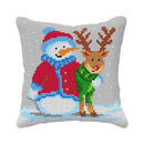 Snowman Christmas Cross Stitch Cushion Kit by Orchidea 99116