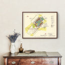 Vintage Map of Randolph Air Force Base, 1950