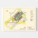 Vintage Map of Randolph Air Force Base, 1950