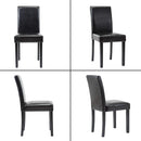 Modern PU Upholstered Dining Chairs Black Cushioned Seats