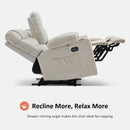 Power Recliner Loveseat With Console And Heat Vibration USB Light Grey