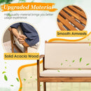 4 Piece Outdoor Bistro Sofa Set With Coffee Table White