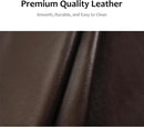 Leather Recliner Chair Brown Medium With Cup Holders And 150 Degree Recline