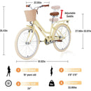 Steel Frame,Multiple Colors, for 10+Years Old Girls Bike,24 inch wheel