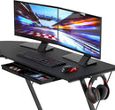 Vista L Shaped Desk With Removable Monitor Shelf In Black
