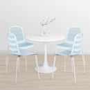 Armless Modern Chairs With Metal Legs Set Of 4 For Dining