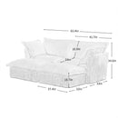 Slipcovered Sofa 2 Seater Sofa    With 2 Ottomans, 2 Seater Sleeper Sofa Bed Home Theater Oversized Sofa For Living Room, Corduroy,Camel