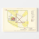 Vintage Map of Atterbury Air Force Base, 1953