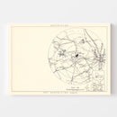 Vintage Map of the Wolters Air Force Base Vicinity, 1951