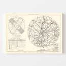 Vintage Map of the Westover Air Force Base Vicinity, 1951