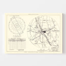 Vintage Map of the Barksdale Air Force Base Vicinity, 1952