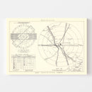 Vintage Map of the Biggs Air Force Base Vicinity, 1951