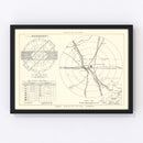 Vintage Map of the Biggs Air Force Base Vicinity, 1951