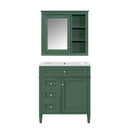 Bathroom Vanity With Medicine Cabinet, Royal Mirror Cabinet, Modern Bathroom Storage Cabinet With 2 Soft Closing Doors And 4 Drawers