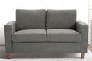 Miles 2 Piece Couch And Loveseat Set With Reversible Pillows Grey
