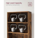 Rustic Brown Bookshelf Five Tier Adjustable Shelves