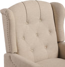 Wingback Recliner Chair With Massage And Heat Tufted Fabric