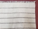 New Turkish Kilim Rug, Striped Area Rug, Southwestern Style, Off-white/Ivory Color, 5x8 Kilim Carpet, Hand-Knotted, Flatweave, Wool