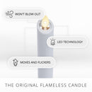 Light Gray Flameless Candle Taper