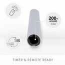 Light Gray Flameless Candle Taper