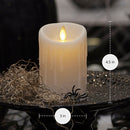 White Wax Drip Flameless Candle Pillar