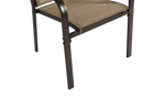 7 Pieces Patio Dining Set,  Outdoor Furniture Table and 6 Textilene Chairs, Outdoor Furniture with Rectangular Table and 6 Stackable Chairs Family Conversation Set for Garden Backyard Deck-Brown
