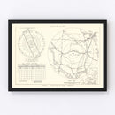 Vintage Map of the Gray Air Force Base Vicinity, 1951