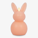 Mellow Peach Flameless Candle Easter Bunny Rabbit