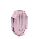 OCTAGON CRYSTAL VASE: PINK