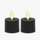 Black Flameless Candle Tealights - Set of 2