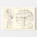 Vintage Map of the Lincoln Municipal Airport Vicinity, 1951