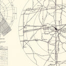 Vintage Map of the Lincoln Municipal Airport Vicinity, 1951