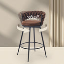 Modern Swivel Bar Stools Set of Two Stylish Design
