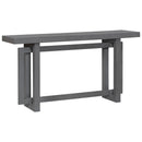 U_STYLE 59.1'' Painted Entryway Table with Pine Veneer,Unique Triple Rectangle Design Console Table with Thick Pine Wood Legs,Extra Long Sofa Table Versatile for Hallway, Living Room,Kitchen