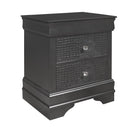 Shaker - 5 Pieces Bedroom Set With Crystal Inspired Tufted Headboard And LED Lighting