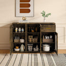 2401Wood Storage Cabinet, Modern Accent Buffet Cabinet, Free Standing Sideboard and Buffet Storage with Door Buffet Sideboard for Bedroom, Living Room, Kitchen or Hallway