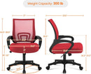 Ergonomic Red Mesh Office Chair With Lumbar Support