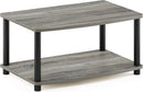Turn-N-Tube 2-Tier Printer and TV Stand French Oak Grey Black