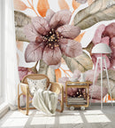 Fashionable Large Flowers Wallpaper Vogue