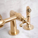 Elegant Brass Bridge-Style Kitchen Faucet