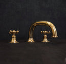 Unlacquered Brass Deck Mounted Faucet - 3 Holes Mounted Bath Faucet