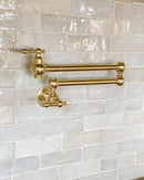Unlacquered Brass Pot Filler Faucet, Brass kitchen Pot Filler