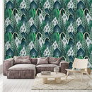 Large Leaves Pattern Wallpaper