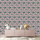 Pink Wallpaper with Gentle Flowers