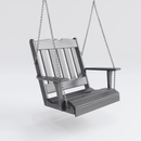Keystone Amish Co. York Recycled Plastic Swing Chair, Dark Grey